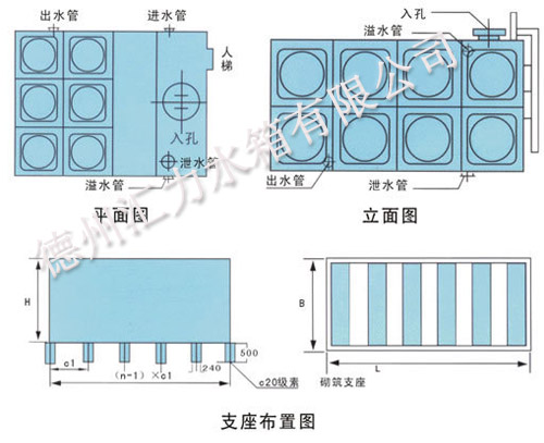 汇力消防水箱示意图